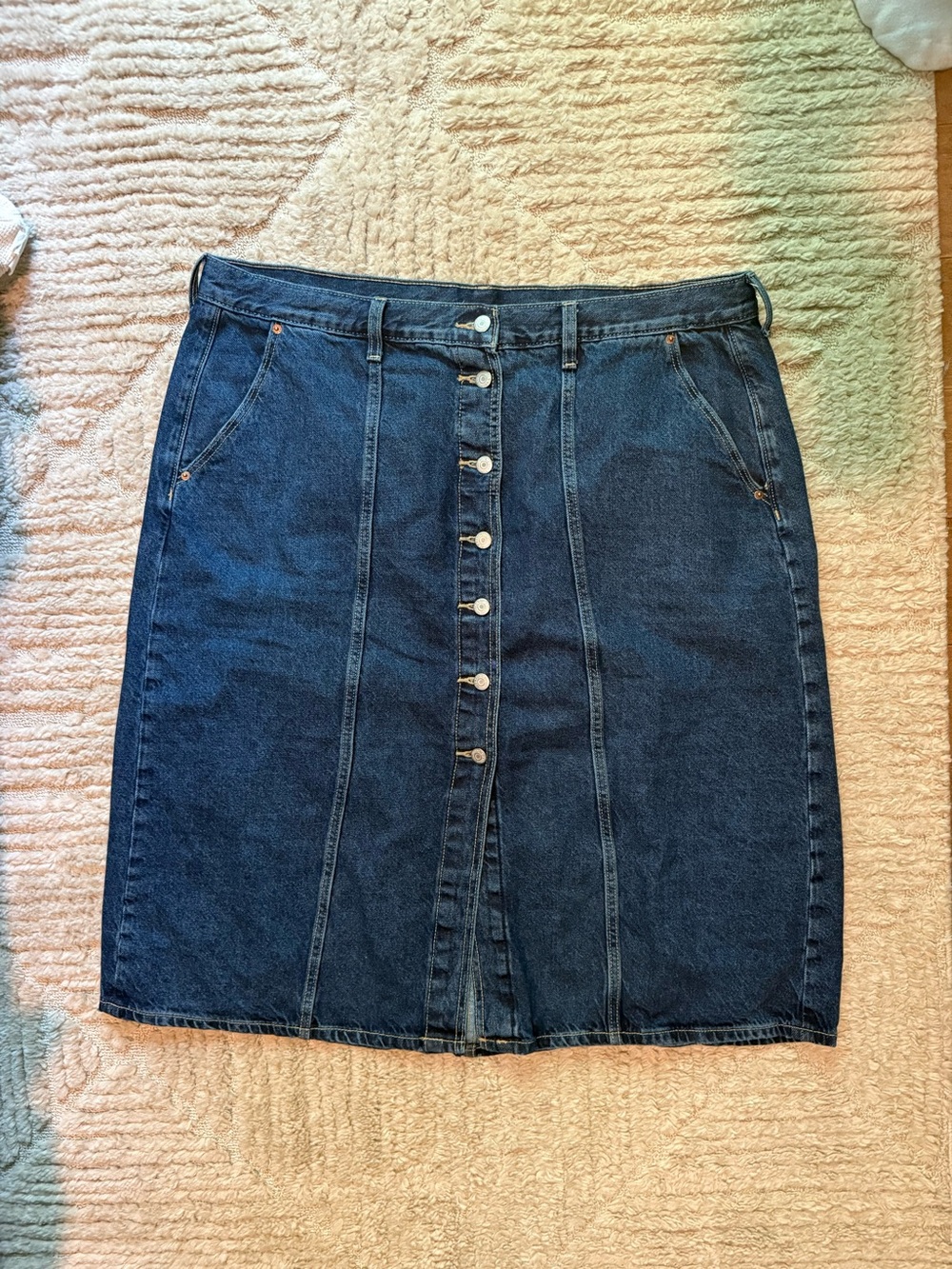 Old Navy Denim Button-Front Midi Skirt